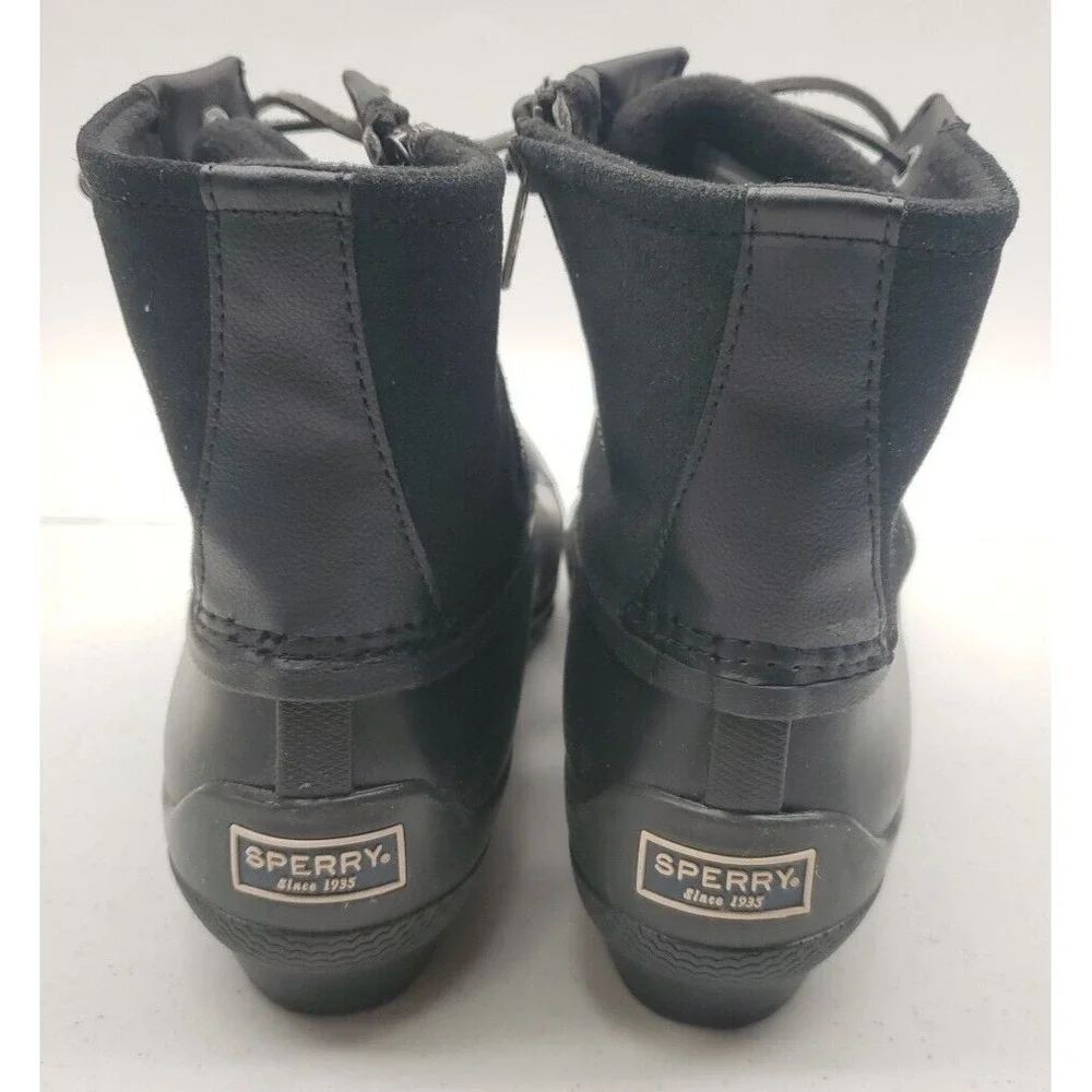 Sperry Women's Syren‎ Gulf Rain Duck Boots Size 9.5 M US Black STS80422 EUC